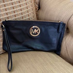Michael Kors black wristlet